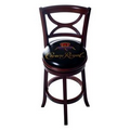 Premium Dark Wood Bar Stool with Back